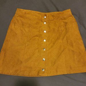 H&M Divided, size 10, tan faux suede skirt